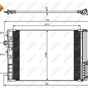 CONDENSER MERCEDES W204 (458X610X16)